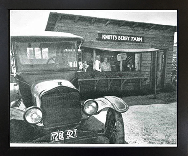 Vintage Knott's Berry Farm Black Framed Wall Decor Art Print Picture (18x22)