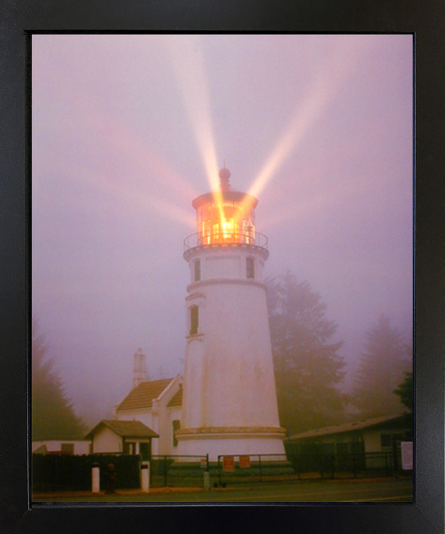 Framed Wall Decoration Lighthouse in Oregon Scenery Black Framed Picture Art Print(18x22)