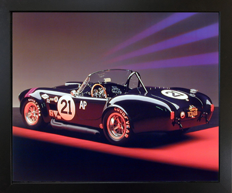 Impact Posters Gallery 1966 Black Ford Cobra Vintage Car Wall Decor Black Framed Art Print Picture