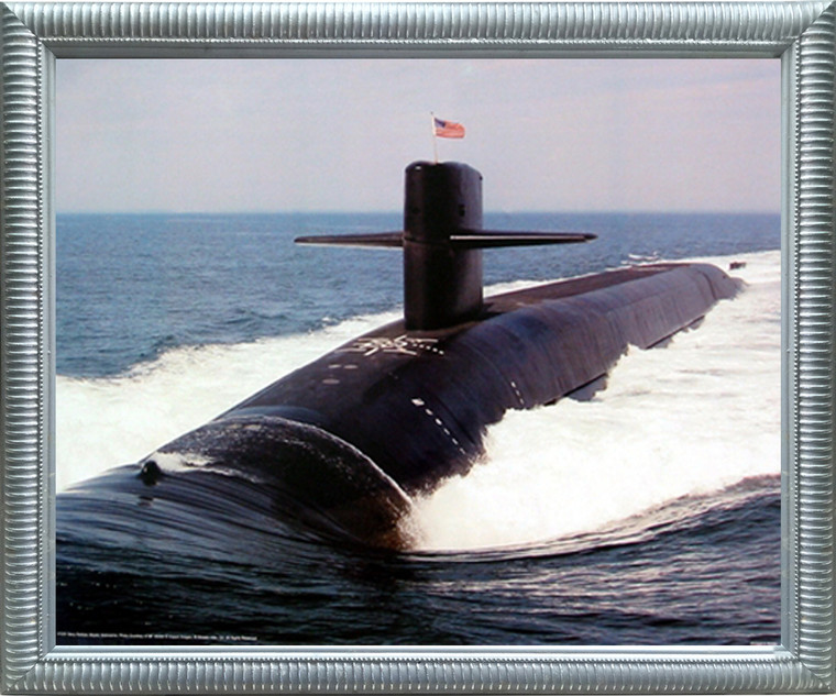 Impact Posters Gallery Aviation Framed Poster - M F Winter Navy Ballistic Missile Submarine Wall Decor Silver Picture Art Print (18x22)