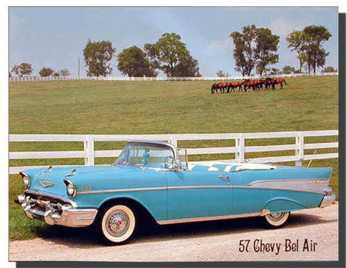 1957 Chevy Vintage Car Poster Car Posters