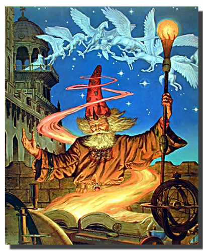 Wizard at Night Poster | Fantasy Posters