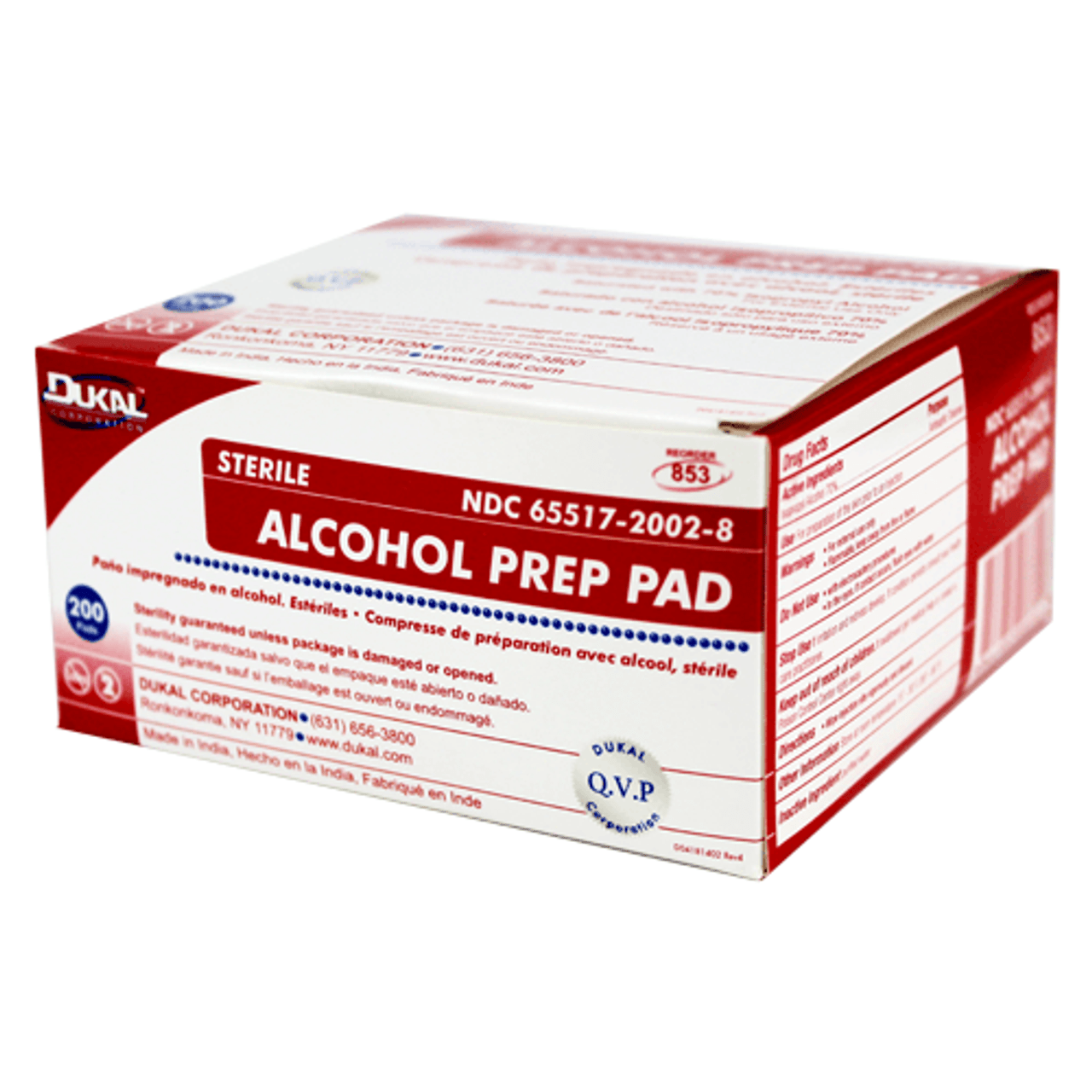 dukal alcohol prep pads