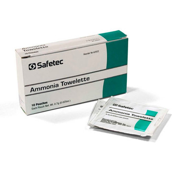 Safetec Ammonia Inhalant Wipes 15-30% 10/Bx