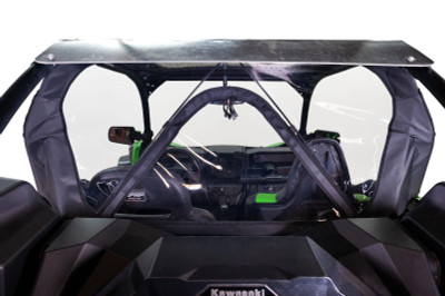 Seizmik UTV Soft Rear Windshield Compatible with Kawasaki KRX 1000 2020-2022 UTV Models | All Terrain Windshield | Side by Side Accessories
