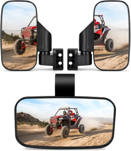UTV Side Mirrors and Center Mirror with 1.6" to 2" Roll Bar Cage UTV Side Mirrors and Center Mirror with 1.6" to 2" Roll Bar Cage