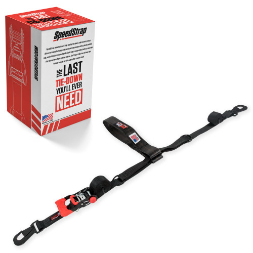 SpeedStrap UTV Tire Bonnet Tie-Down Strap - 1.5" Strap with Flat Hooks, Perfect for 4x4, Off-Road, UTV, ATV, Racing Vehicles, Made in USA, Single Pack, Black SpeedStrap UTV Tire Bonnet Tie-Down Strap - 1.5" Strap with Flat Hooks, Perfect for 4x4, Off-Road, UTV, ATV, Racing Vehicles, Made in USA, Single Pack, Black