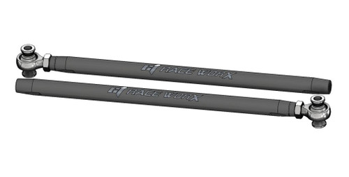 Maverick X3 64" Race Tie Rods - Black Anodized - High-performance tie rod set designed for Can-Am Maverick X3 vehicles, optimized for racing and off-road use with a sleek black anodized finish. Maverick X3 64" Race Tie Rods - Black Anodized - High-performance tie rod set designed for Can-Am Maverick X3 vehicles, optimized for racing and off-road use with a sleek black anodized finish.