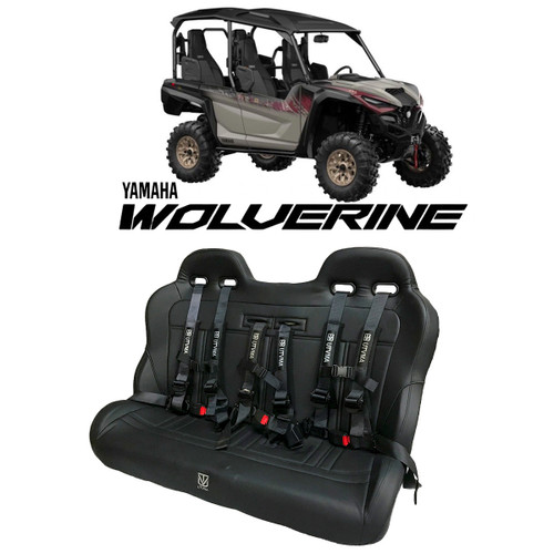 UTVMA Yamaha RMAX/Wolverine X4 Rear Bench Seat (2018-2024) W Harnesses UTVMA Yamaha RMAX/Wolverine X4 Rear Bench Seat (2018-2024) W Harnesses