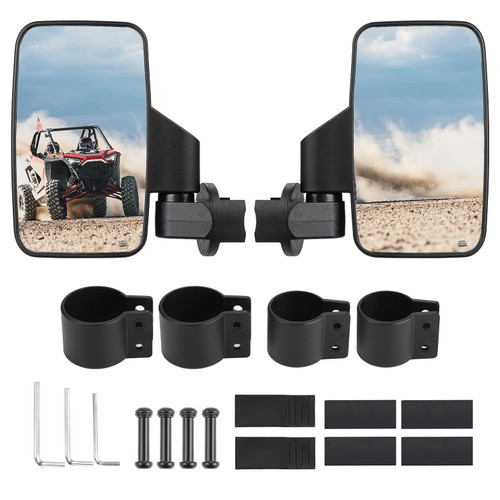 UTV Side Mirrors for 1.6" - 2" Roll Bar Cage (1 pair) UTV Side Mirrors for 1.6" - 2" Roll Bar Cage (1 pair)