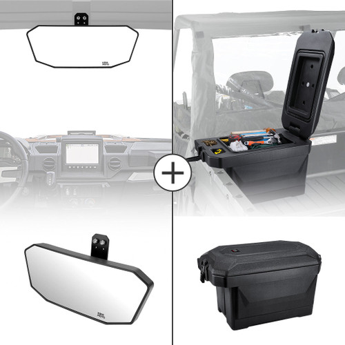 45L Storage box and Rear View Mirror for Polaris Ranger 45L Storage box and Rear View Mirror for Polaris Ranger