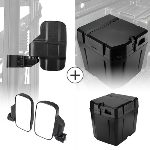 Adjustable Side Mirrors & Under Seat Storage Box for Polaris Ranger Adjustable Side Mirrors & Under Seat Storage Box for Polaris Ranger
