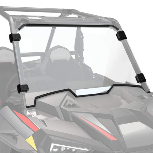 Front Full Windshield with 4 Black Clamps for Polaris RZR Front Full Windshield with 4 Black Clamps for Polaris RZR