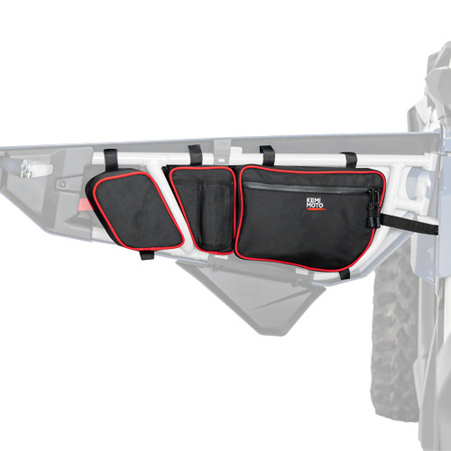 Door Bags with Removable Knee Pads for Can-Am Maverick X3 - Red Door Bags with Removable Knee Pads for Can-Am Maverick X3 - Red