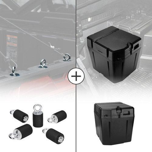 2" Tie Down Anchors & Under Seat Storage Box for Polaris Ranger 1000 XP 2" Tie Down Anchors & Under Seat Storage Box for Polaris Ranger 1000 XP