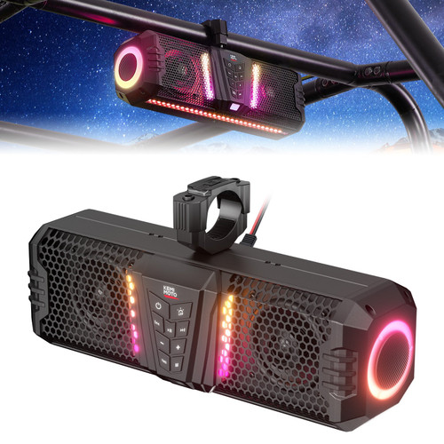 Kemimoto Midnight 40 16'' RGB Bluetooth Sound Bar for UTV Golf Cart Marine Boat Kemimoto Midnight 40 16'' RGB Bluetooth Sound Bar for UTV Golf Cart Marine Boat