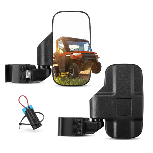 Adjustable Side Mirrors with Bypass for Ranger/ General/ Defender/ Maverick Trail Adjustable Side Mirrors with Bypass for Ranger/ General/ Defender/ Maverick Trail