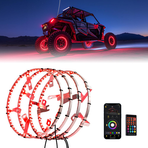 UTV Wheel Ring Lights Kit w/RGB Chasing Color for Polaris RZR PRO XP/4 2020-2024 UTV Wheel Ring Lights Kit w/RGB Chasing Color for Polaris RZR PRO XP/4 2020-2024