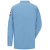 Bulwark FR iQ Series Comfort Knit Long Sleeve Polo QT12 Blue  Back