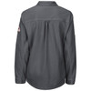 Bulwark FR iQ Series Comfort Knit Womens Long Sleeve Polo QT15 Charcoal Back
