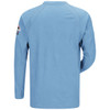 Bulwark FR iQ Series Comfort Long Sleeve Henley QT20 Light Blue Back