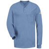 Bulwark FR 6.25 oz. Excel Henley Shirt SEL2 Light Blue Front