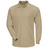 Bulwark FR Cooltouch 2 Long Sleeve Polo Shirt SMP2 Khaki Front