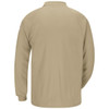 Bulwark FR Cooltouch 2 Long Sleeve Polo Shirt SMP2 Khaki Back