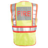 Occunomix Class 2 Hi Vis Yellow Pre Printed Fire Fighter Public Safety Vest LUX-PSF Back