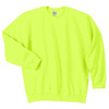 Gildan Enhanced Visibility Heavy Blend Crewneck Sweatshirt 18000 Safety Green Front