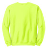 Gildan Enhanced Visibility Heavy Blend Crewneck Sweatshirt 18000 Safety Green Back