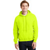 Gildan Enhanced Visibility Heavy Blend Pullover Hooded Sweatshirt 18500 Safety Green/Front