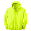 Gildan Enhanced Visibility Full-Zip Hooded Sweatshirt 18600 Safety Green Front