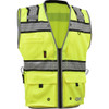 GSS Class 2 Hi Vis Lime Surveyors Vest with Segment Tape 1511