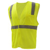 GSS Class 2 Hi Vis Lime Economy Mesh Hook and Loop Vest 1003 Right Side