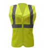 GSS Class 2 Hi Vis Lime Mesh Adjustable Ladies Vest 7803 Front