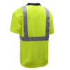 GSS Class 2 Hi Vis Lime Polo with Black Bottom and Collar 5003 Back