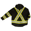 Work King Safety Enhanced Vis X-Back 4-in-1 Black Ripstop Jacket S187-BLK Back