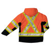 Tough Duck Class 3 Hi Vis X-Back Black Bottom Trim Waterproof Jacket S245 Florescent Orange