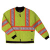 Tough Duck Class 2 Hi Vis Two-Tone X-Back Quilted Jacket S432FLGR Florescent Green Front