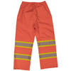 Tough Duck Class E Hi Vis Segmented Two-Tone Rain Pants SP02 Fluorescent Green Front