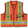 Tough Duck Class 2 Hi Vis Two-Tone X-Back Surveyor Safety Vest S313 Fluorescent Orange Front