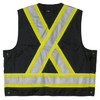 Tough Duck Class 1 Enhanced Vis Black Two-Tone X-Back Safety Vest S313BLK Back