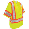 Global Glove LED Illuminated Class 3 Hi Vis Yellow Safety Vest GLO-12LED Lights Off Side