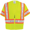 Global Glove LED Illuminated Class 3 Hi Vis Yellow Safety Vest GLO-12LED Lights Off Front