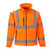 PortWest Class 3 Hi Vis 2-in-1 Softshell Jacket US428 Orange Front