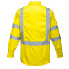 PortWest FR Class 3 Hi Vis Yellow Long Sleeve Shirt FR95YE Back