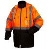 Pyramex Class 3 Hi Vis Orange Black Bottom 2-in-1 Parka RP3120 Front