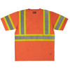 Work King Class 3 Hi Vis X-Back Two-Tone Moisture Wicking T-Shirt ST09 Fluorescent Orange Front