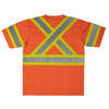Tough Duck Class 3 Hi Vis X-Back Two-Tone Moisture Wicking T-Shirt ST09 Fluorescent Orange Back